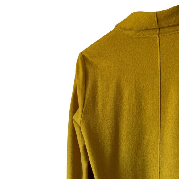 Eileen Fisher Sm Boiled Wool Cardigan Shawl Collar Open Front Pockets Mid Length - Picture 11 of 16